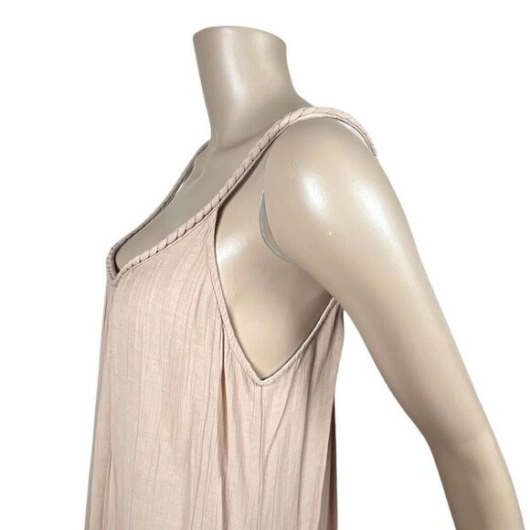 Lisa Curran Blush Pink Maxi Dress Braided Strap Flowy Boho Resort Wear Size S/M - Picture 7 of 13
